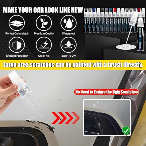 COSLAKE Car Touch Up Paint(Hermosa Blue(BW5)) for INFINITI, Car Paint Scratch Repair Kit, Quick & Easy Solution to Repair, 2 in 1 Scratch Remover Pen with 2PCS Disposable Micro Applicators - Image 4