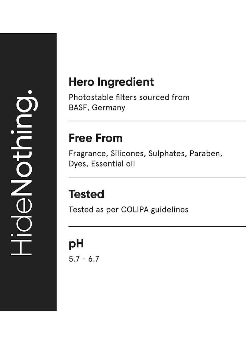 MINIMALIST - Sunscreen Cream SPF 50 Lightweight No White Cast Broad Spectrum Acne Safe 50gm - Image 1