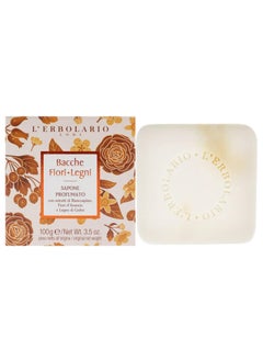 LErbolario Berries Flowers Wood Perfumed Soap  Soap Bar Provides Gentle Cleansing Action  Perfumed Body Soap  Rich in Coconut and Sunflower Oils  Scented Soap for Moisturised Skin  35 oz