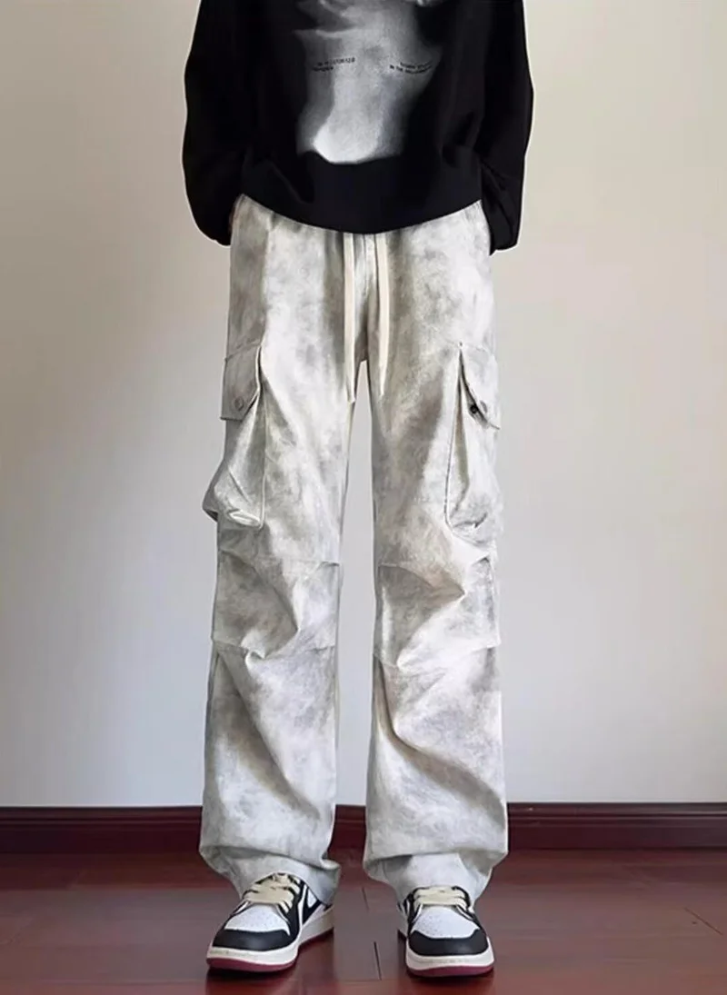 يونيكي Grey Solid Relaxed Fit Cargo