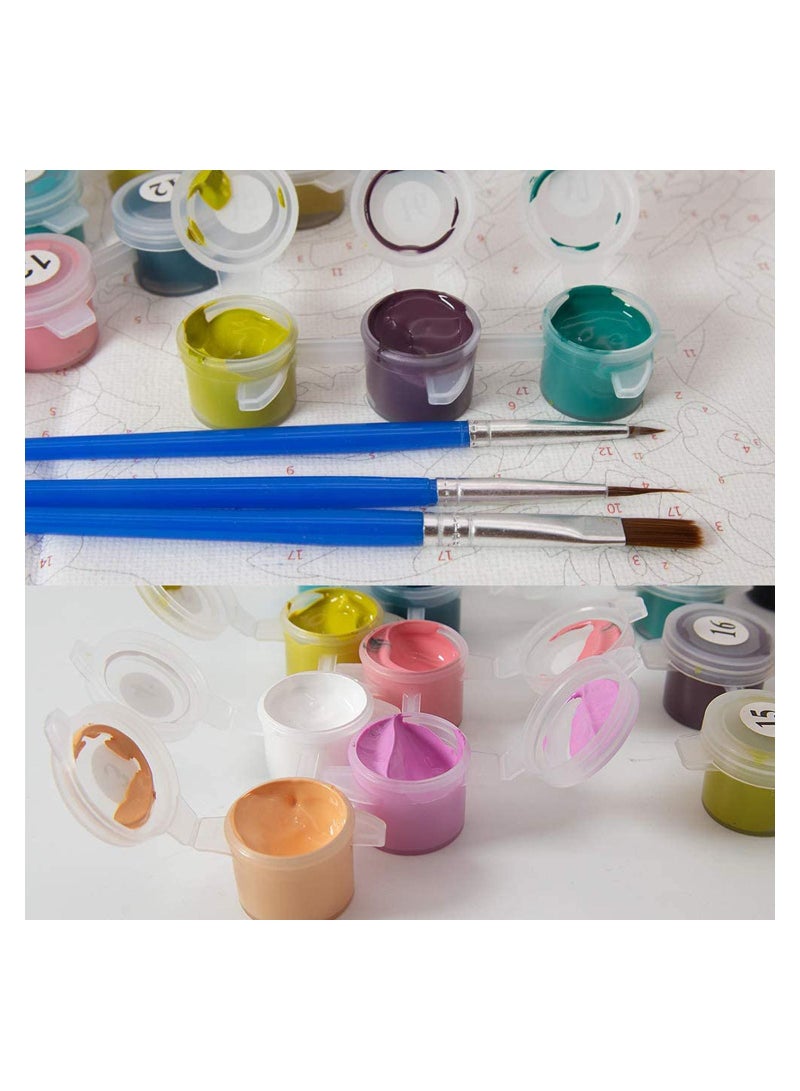 SYOSI Painting By Numbers for Kids Adults Canvas DIY Oil Kit with Brushes and Acrylic Pigment Home Decoration 40X50Cm Italy Street View Town - Image 5