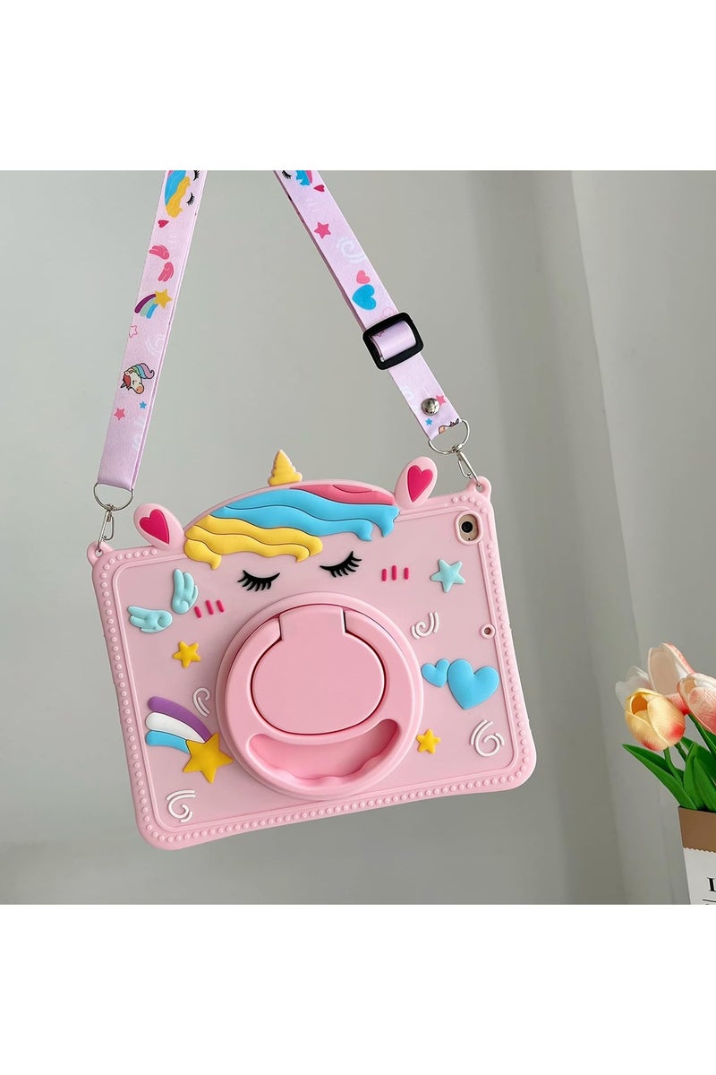 VKL Kids Case for Samsung Galaxy Tab A9 Plus 11 Inch 2023 with Pencil Holder, Portable Handle Stand, Kids Silicone Shockproof Cover for Samsung Tab A9+ 11 Inch Tablet (SM-X210/X216/X218) (Pink) - Image 1