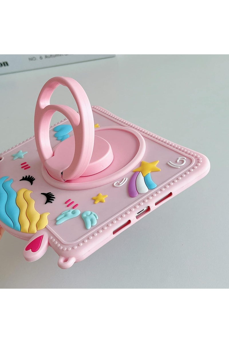 VKL Kids Case for Samsung Galaxy Tab A9 Plus 11 Inch 2023 with Pencil Holder, Portable Handle Stand, Kids Silicone Shockproof Cover for Samsung Tab A9+ 11 Inch Tablet (SM-X210/X216/X218) (Pink) - Image 5
