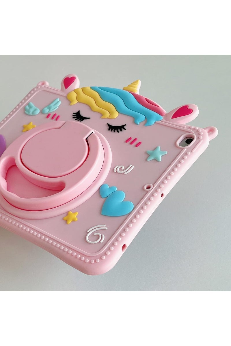 VKL Kids Case for Samsung Galaxy Tab A9 Plus 11 Inch 2023 with Pencil Holder, Portable Handle Stand, Kids Silicone Shockproof Cover for Samsung Tab A9+ 11 Inch Tablet (SM-X210/X216/X218) (Pink) - Image 2