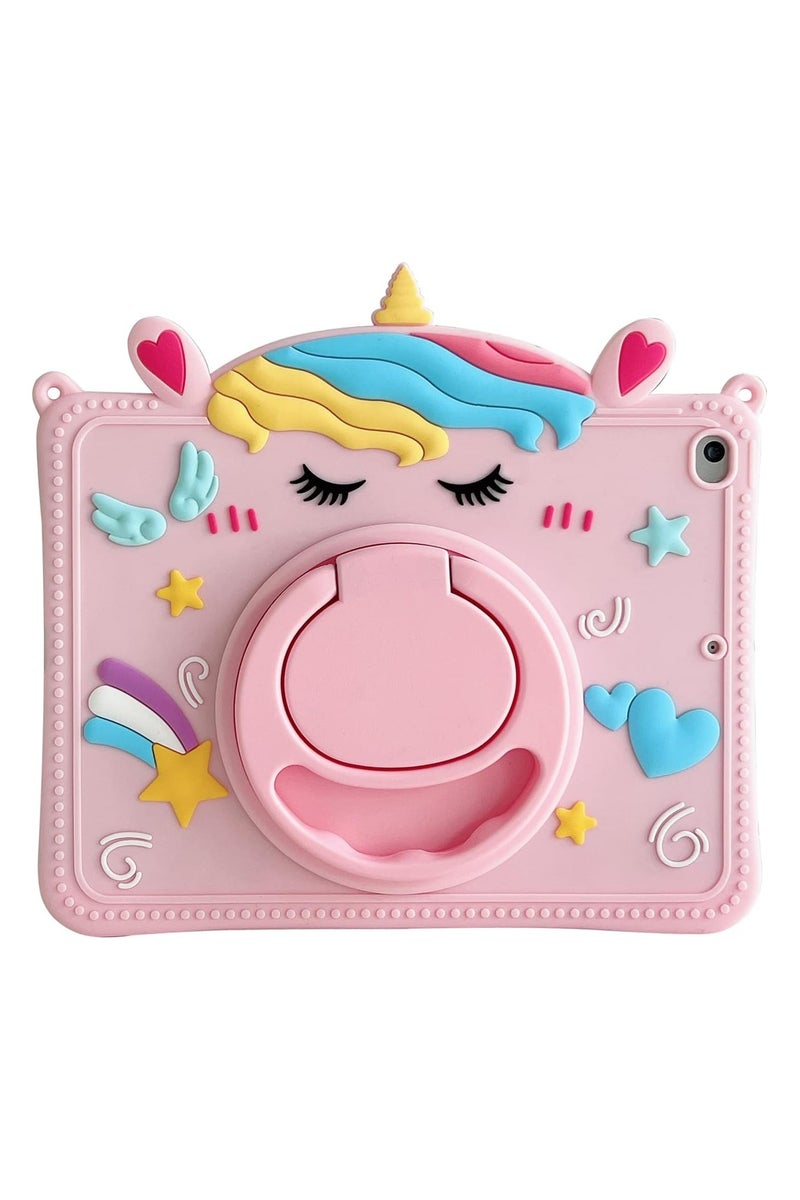 VKL Kids Case for Samsung Galaxy Tab A9 Plus 11 Inch 2023 with Pencil Holder, Portable Handle Stand, Kids Silicone Shockproof Cover for Samsung Tab A9+ 11 Inch Tablet (SM-X210/X216/X218) (Pink) - Image 3