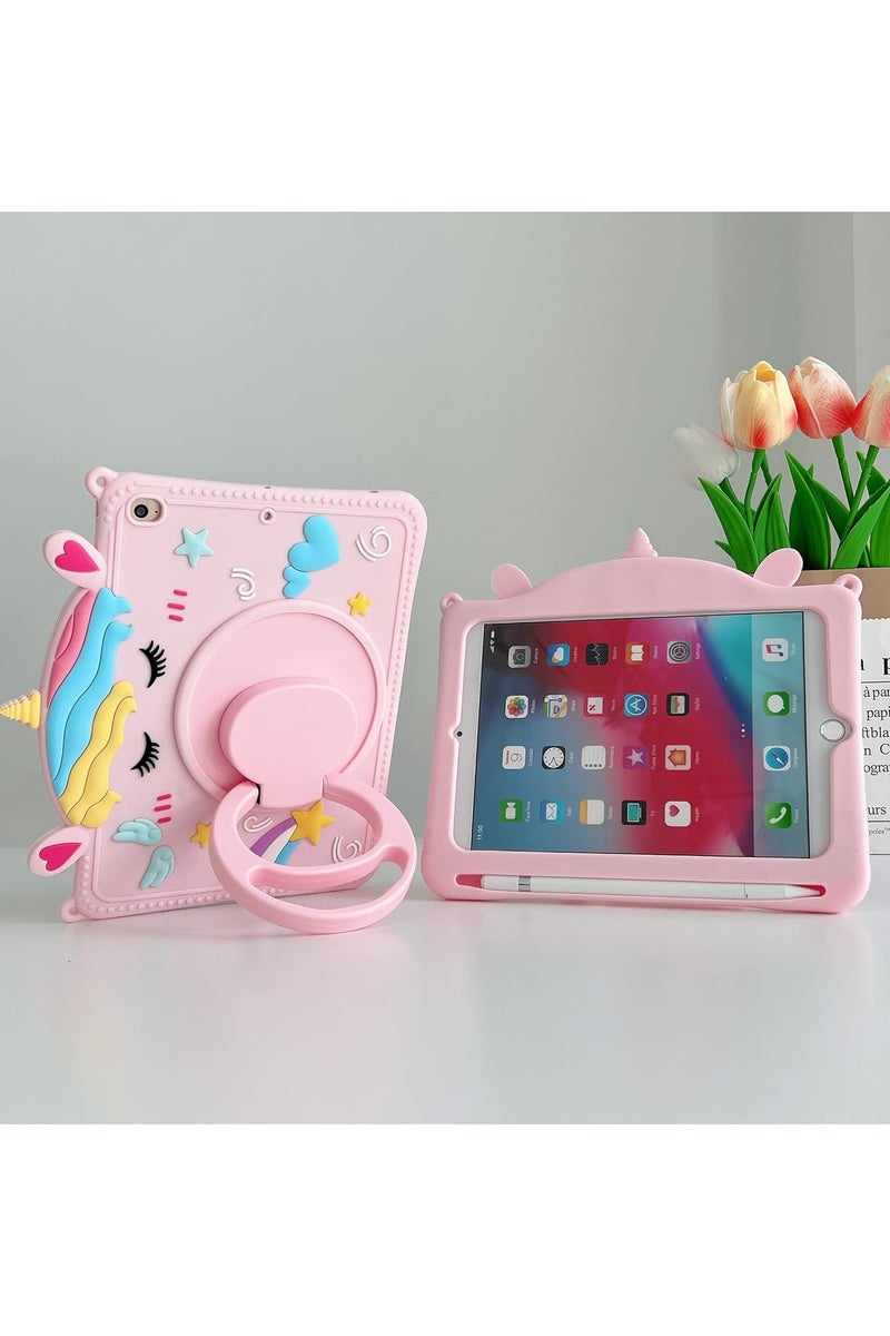 VKL Kids Case for Samsung Galaxy Tab A9 Plus 11 Inch 2023 with Pencil Holder, Portable Handle Stand, Kids Silicone Shockproof Cover for Samsung Tab A9+ 11 Inch Tablet (SM-X210/X216/X218) (Pink) - Image 4