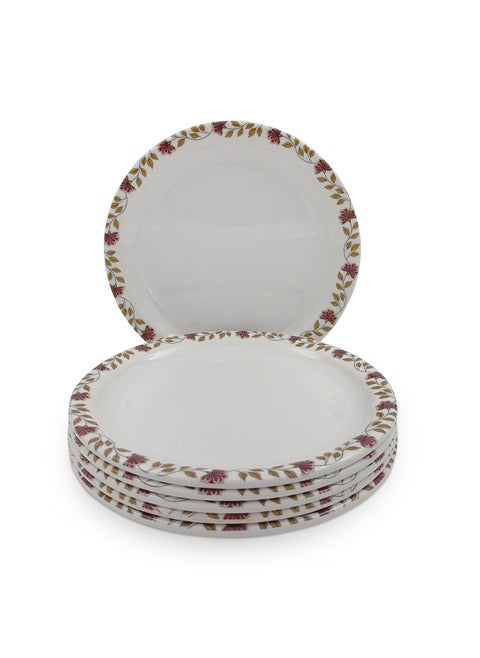 Superware | Pure Melamine | Small Plate Set – Garden Flower 7.5” (6 nos.) | Stain Free, Glazed Finish