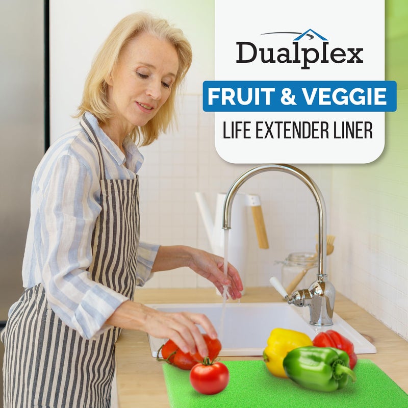 Dualplex Fruit & Veggie Life Extender Drawer Liner - Refrigerator Liners, Refrigerator Organizers and Storage, Fridge Liners for Refrigerator Shelf Liners, Refrigerator Liners for Shelves, Fridge Shelf Liners - Image 2