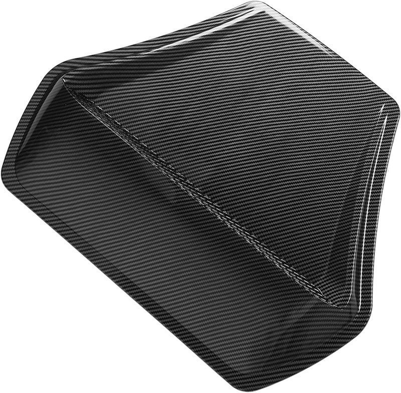 Long term heavy use compatible Tbest Car Hood Air Vent Cover Heat Resistance Bonnet Outlet Trim Replacement for Lancer Evolution X EVO 10 Ralliart 2008 2015 Universal Fit ABS Material (Carbon Fiber Pattern) High strength upgraded material - Image 3