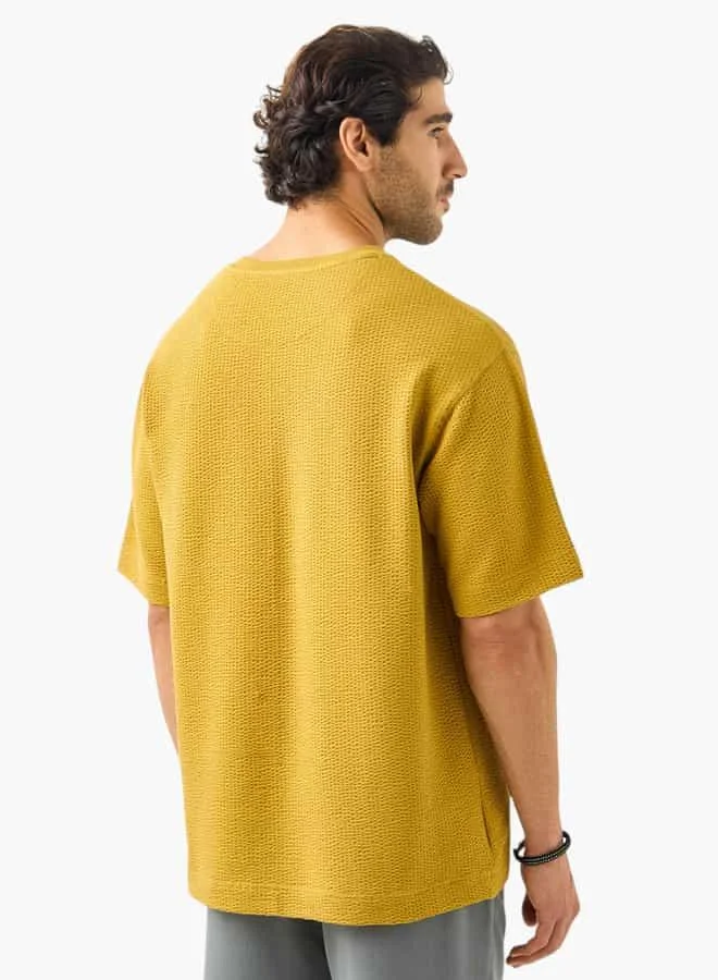 Iconic Relax Texture Tee For Male