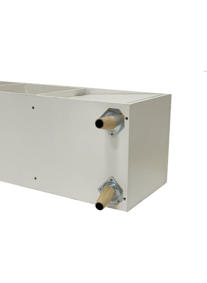 بست وان وحدة تلفاز عصرية وأنيقة للحفاظ على غرفة المعيشة منظمة وراقية 120x38x30 سم MDF أبيض - Image 5