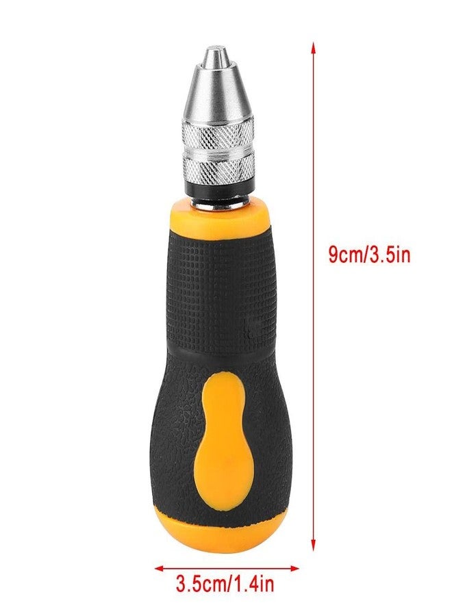 Salmue Micro Mini Hand Drill Tool, Portable Tool Set Small Hand Drill & 10 pcs Twist Drill Bits 0.8-3.0mm Precision Pin Vise Woodworking Hand Drill for Model Jewelry Walnut Amber Beeswax - Image 3