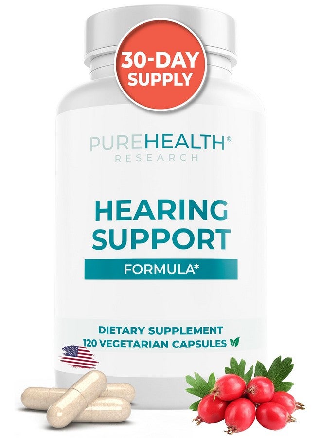 PureHealth Research PUREHEALTH RESEARCH Hearing Support Formula - Tinnitus Supplement with Flavonoids & Hearing Vitamins to Help Silence The Noise, Safely and Naturally - Ear Tinnitus Relief for Ringing Ears, 1 Bottle  - Image 1