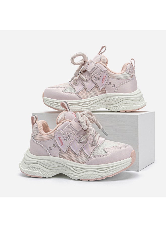 Annil Campus Sneakers Summer 2025 Girls' Shoes Big Kids Breathable Mesh Sports Shoes Children's Running Shoes - Image 2