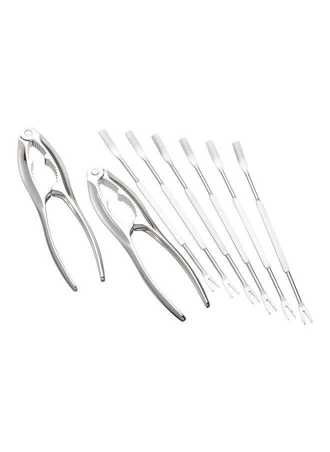 KitchenCraft - Kitchencraft Stainless Steel Seafood Dining Set, Silver, 8-Piece - Image 1