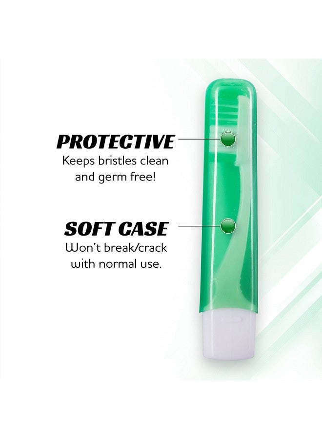 Lingito Travel Toothbrushes, Mini Toothbrush with Toothbrush Cover, Camping Toothbrush, Travel Size Toothbrush with Toothbrush Case Portable Toothbrush, Adults Travel Toothbrush Kit (6 Pack) - Image 3