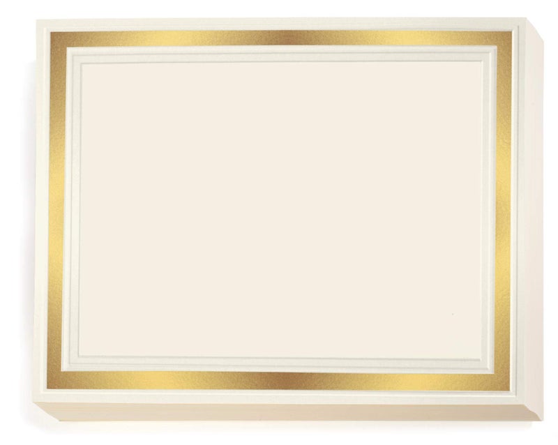 PaperDirect Blank Certificate Paper 85 x 11 for Printing Award Diploma Certificate Cardstock Premium 150 GSM with Gold Foil Border Ideal for Printable Certificates