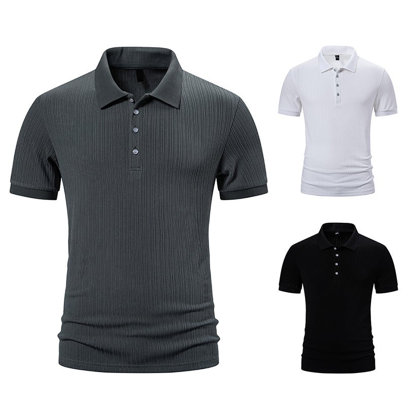 Men'S New Pit Lapel Short Sleeve T-Shirt 030P35 - Image 5