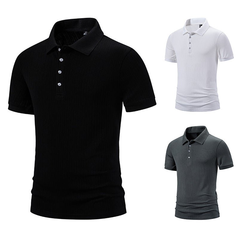 Men'S New Pit Lapel Short Sleeve T-Shirt 030P35 - Image 4