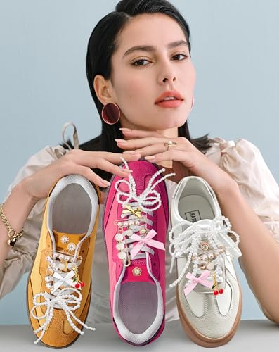 Yawlsow 40 Pcs Shoe Charms for Sneakers Junk Charms for Women Shoe Lace Socks Contain Brooches, Pins, Clips, Bows, Jewelry, Pearl Charm Accessories Bulk for Clothes Bag Hat - Image 4