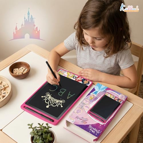Kriiddaank Princess LCD Tablet, 8.5 Inch Electronic Drawing Pad & Tablet for Kids, Rewritable LCD Board, Toddler Travel Slate for Girls, Birthday Gift for 3 4 5 6 7 8 9 Year, Princess Theme Color - Image 2