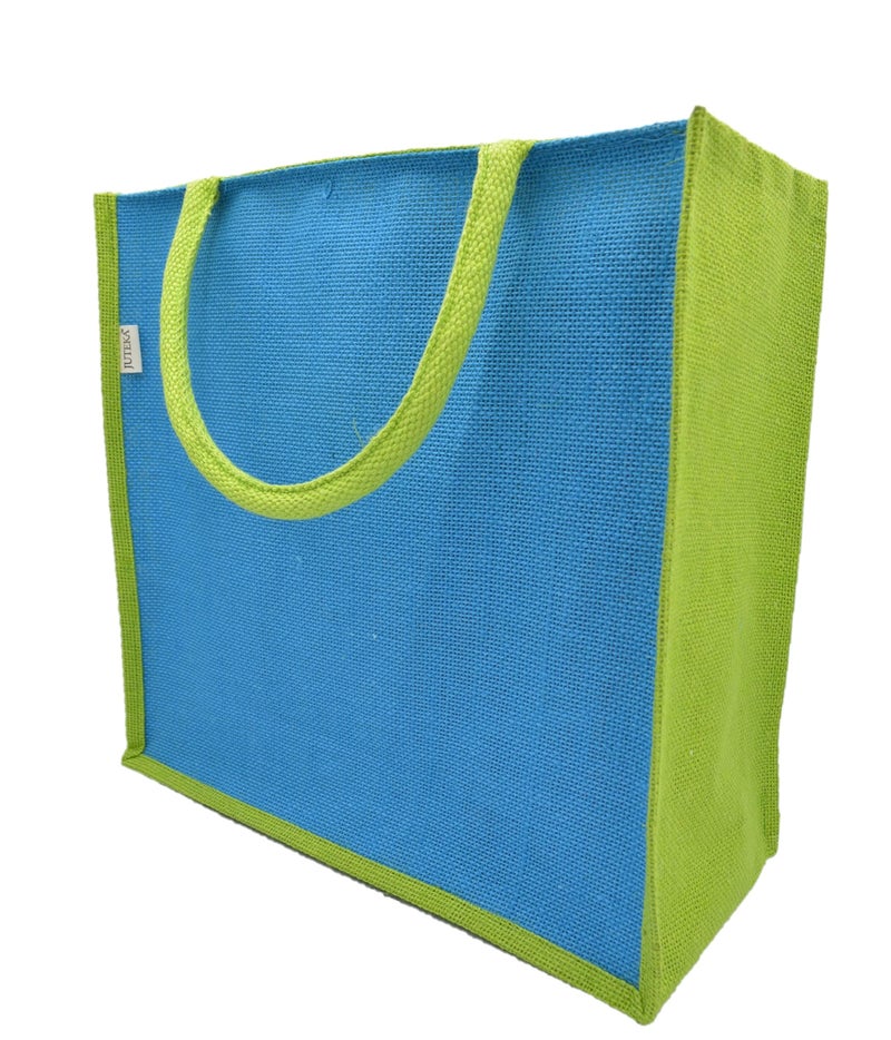 JUTEKA Unisex-Adult Multicolor, Eco Friendly, Multipurpose Jute Tote Bag with Zipper Closure - Image 5