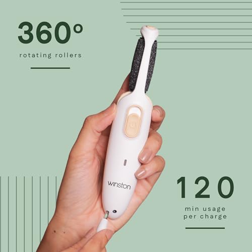 Winston Electric Callus Remover for Feet | 120 Min Runtime, Fast Charging | Rechargeable Foot File | 2 Speed Pedicure Tool for Hard Skin, Cracked Heels & Dead Skin Remover | 1 Year Warranty - Image 5