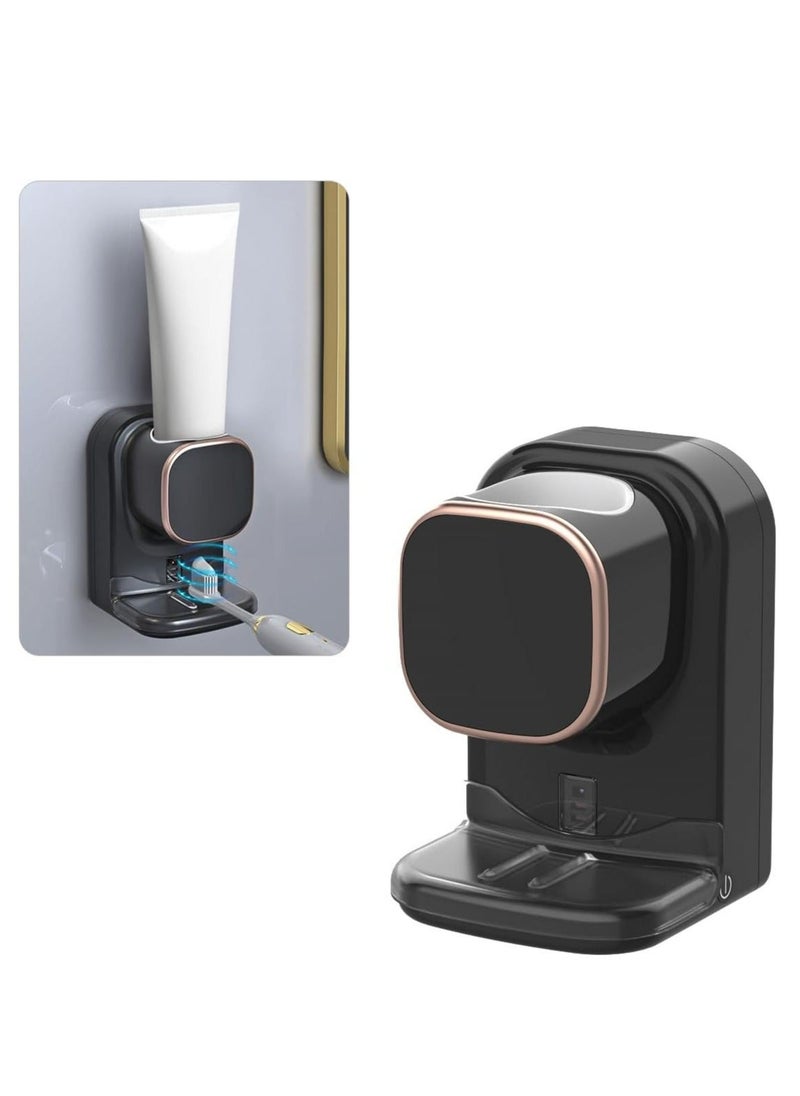 Generic - Automatic Toothpaste Dispenser with Sensor, Toothpaste Squeezer, Wall Mounted Toothpaste Dispenser for Kids (Black) - Image 1