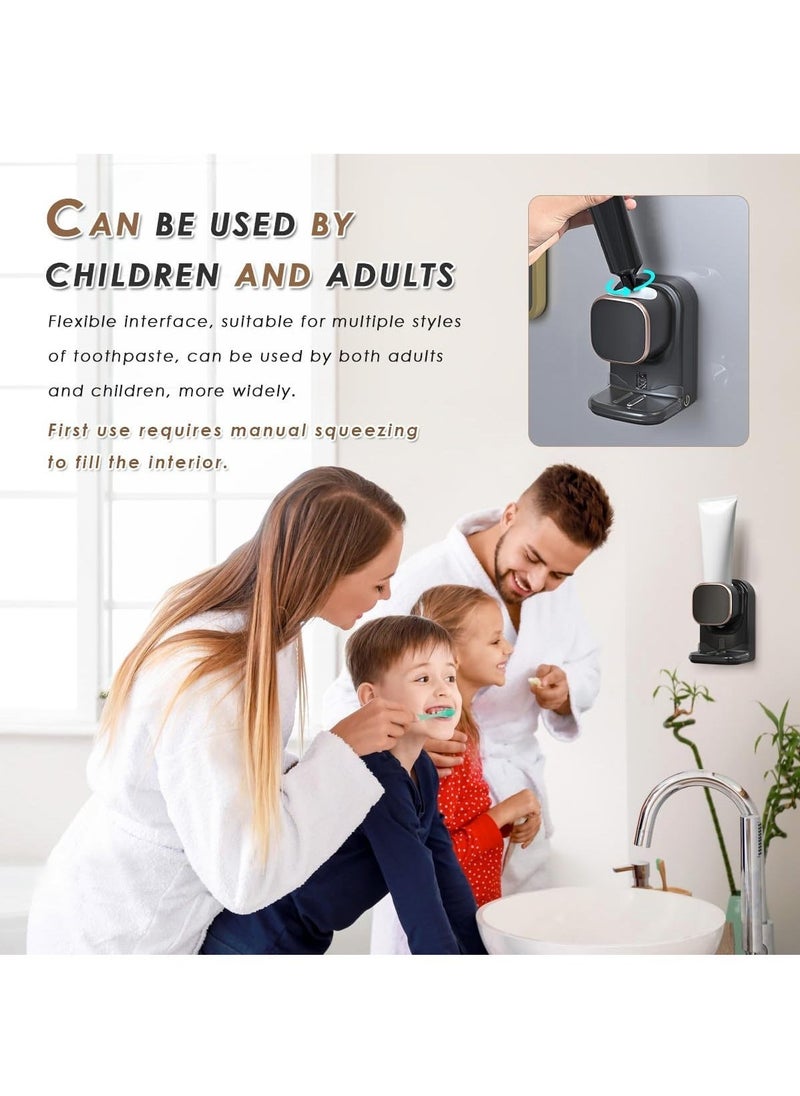 Generic - Automatic Toothpaste Dispenser with Sensor, Toothpaste Squeezer, Wall Mounted Toothpaste Dispenser for Kids (Black) - Image 1