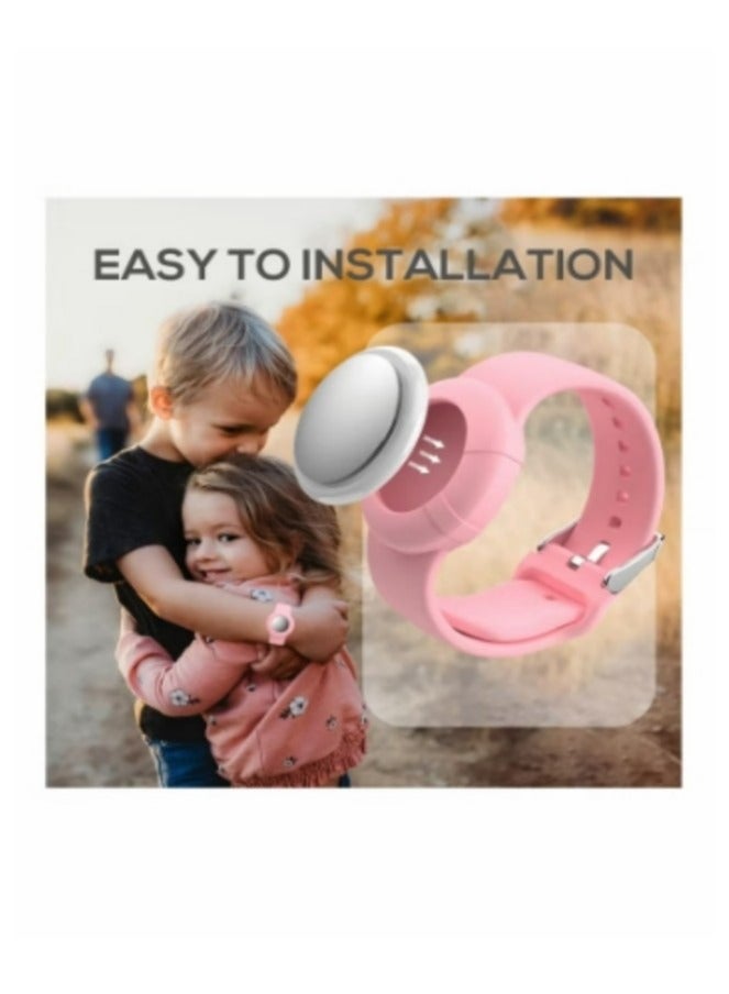 SYOSI 2 Pcs Airtag Wristbands for Kids Soft Silicone Bracelet Lightweight Waterproof Band Compatible with Apple Airtag Watch Band for Children and Toddler  - Image 5
