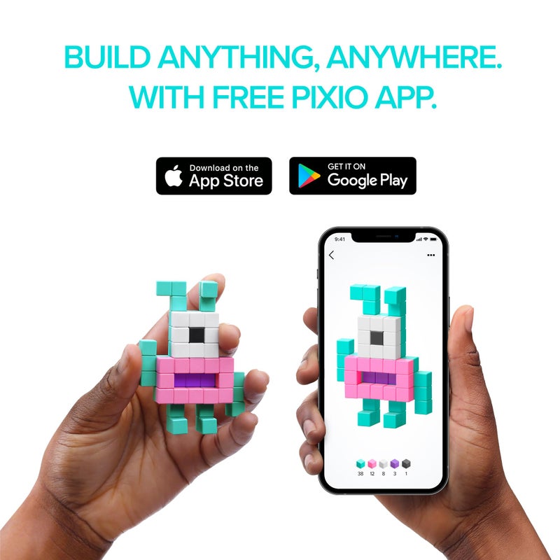 PIXIO-100 Magnetic Blocks - Pixel Art Building Toys - Open Ended Toys - Geek Gifts - Geek Toys - Display Desk Toys for Office for Adults - Tiny Toys Magnet Blocks - Image 3