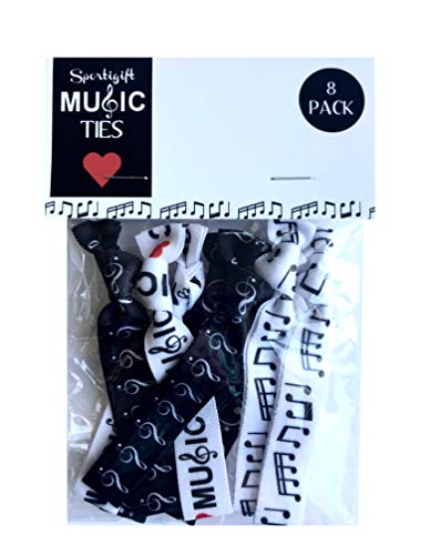 Sportigift 8 Piece Music Hair Elastic Set - Accessories for Musicians, Women, Girls, Teachers, Duet Partners, Band Classmates, Music and Singing Classmates and Friends, Music Decoration - Image 3