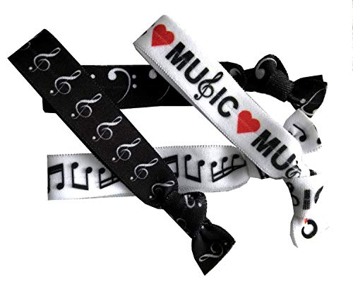 Sportigift 8 Piece Music Hair Elastic Set - Accessories for Musicians, Women, Girls, Teachers, Duet Partners, Band Classmates, Music and Singing Classmates and Friends, Music Decoration - Image 2
