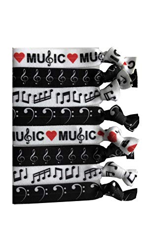 Sportigift 8 Piece Music Hair Elastic Set - Accessories for Musicians, Women, Girls, Teachers, Duet Partners, Band Classmates, Music and Singing Classmates and Friends, Music Decoration - Image 5