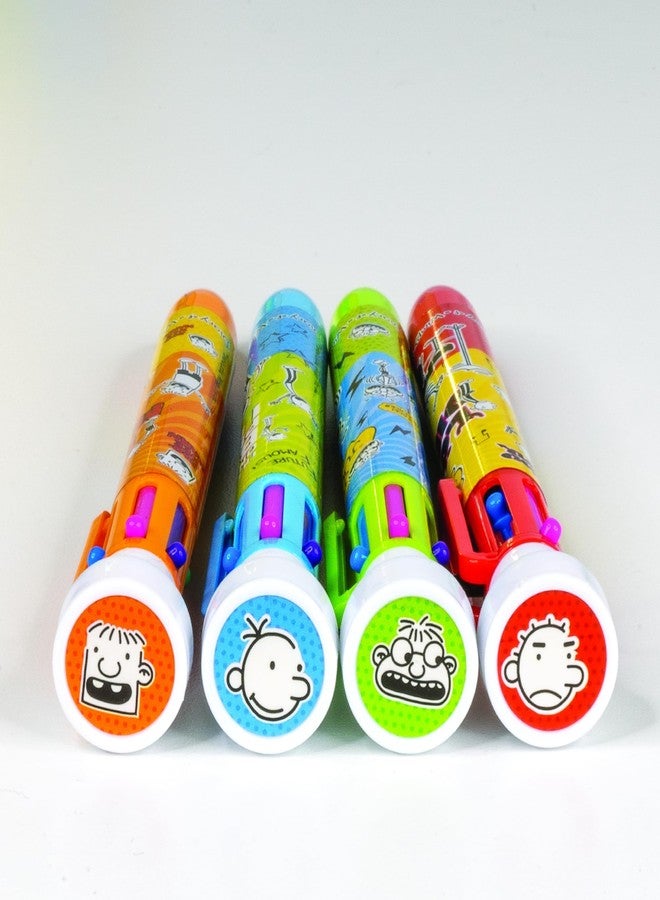 GEDDES Raymond Diary of a Wimpy Kid 6-Color Pens with Stampers - Pack of 12 - Fun and Multifunctional Pens for Kids - Image 2