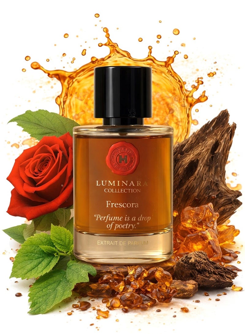 Hermoso نجاتي لومينارا فريسكورا اكستريت دي بارفان 100 مل | عطر فاخر للجنسين بالعنبر والعود - Image 1