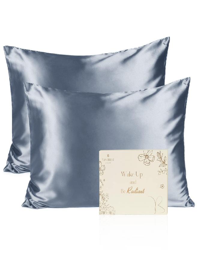 YANIBEST YANIBEST Satin Pillowcase for Hair and Skin - Super Soft Silk Pillowcase for Hair and Skin 2 Pack 20x30 inches | Cooling Satin Pillowcases with Zipper | Satin Pillow Case Standard Size Queen  - Image 1