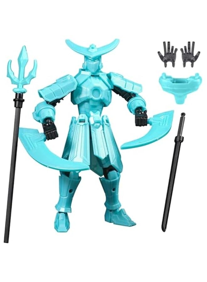 T13 Action Figure, 3D Printed Human Body Model Robot Action Figure,Multi-Joint Movable Robot, PVC Model Full Body Mobile Robot Desktop Decoration - Image 2