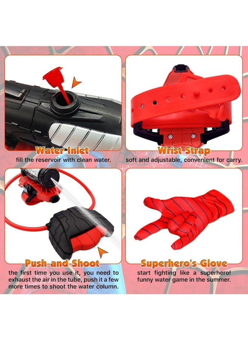 MAOGEDA Spider-Man Wrist Water Gun with Glove - Spider Web Shooters Toy - Summer Outdoor Toy for Kids - Heroic Wrist Water Blaster - Perfect Gift for Boys and Girls - Essential for Water Battles and Cosplay  - Image 3
