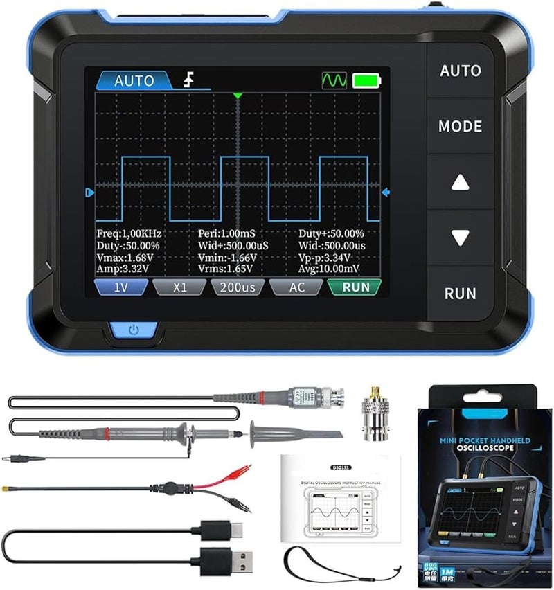 Upgraded 2 In 1 Digital Portable Oscilloscope DSO153 1MHz Bandwidth 5MS s Sampling Rate Built In Signal Generator - Image 3