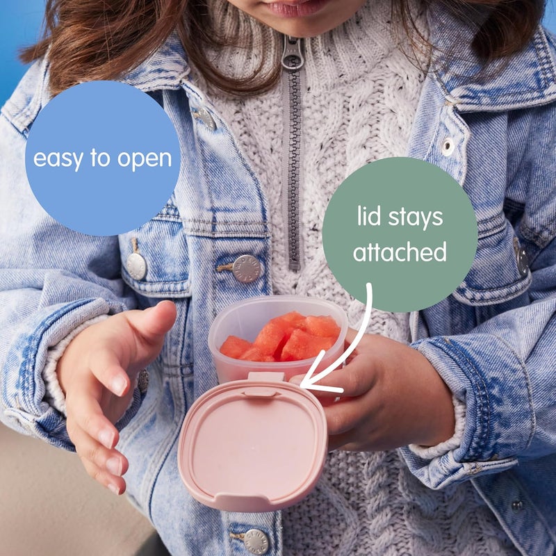 b.box Snack Tubs 3-Pack - Leak Proof Snack Containers for Kids, 4 oz & 2 oz Sizes, Dishwasher & Microwave Safe (Berry) - Image 5
