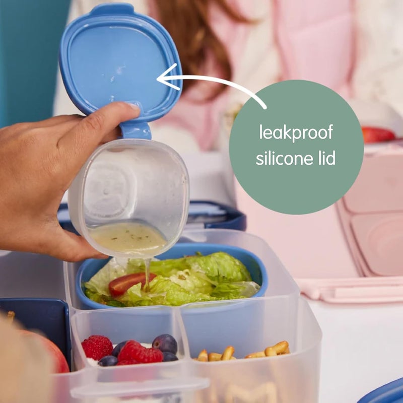 b.box Snack Tubs 3-Pack - Leak Proof Snack Containers for Kids, 4 oz & 2 oz Sizes, Dishwasher & Microwave Safe (Berry) - Image 4