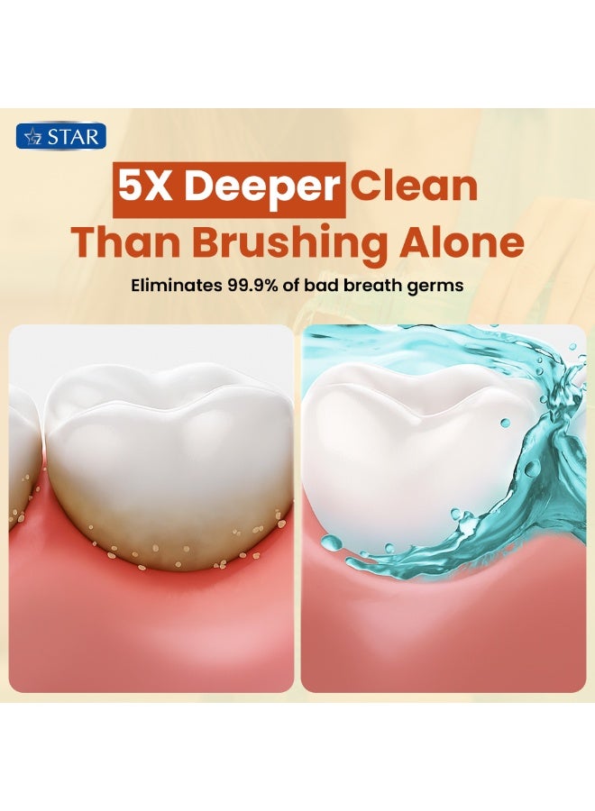 SZ Star Fresh Mouthwash – Miswak Flavour for Long-Lasting Fresh Breath & Oral Hygiene | Fights Bad Breath, Plaque & Bacteria | Gentle & Alcohol-Free | Daily Use for Sensitive Mouths | (266ml x 2 Pack) - Image 5