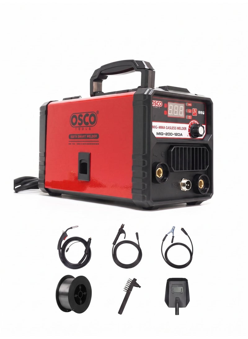 OSCO-TOOLS Osco MIG-200-120A Welding Machine is a versatile welding machine that operates using MIG (Metal Inert Gas) technology, making it suitable for a wide range of welding tasks. - Image 1