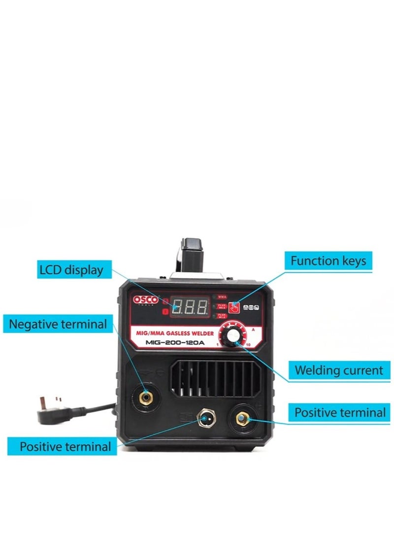 OSCO-TOOLS Osco MIG-200-120A Welding Machine is a versatile welding machine that operates using MIG (Metal Inert Gas) technology, making it suitable for a wide range of welding tasks. - Image 4