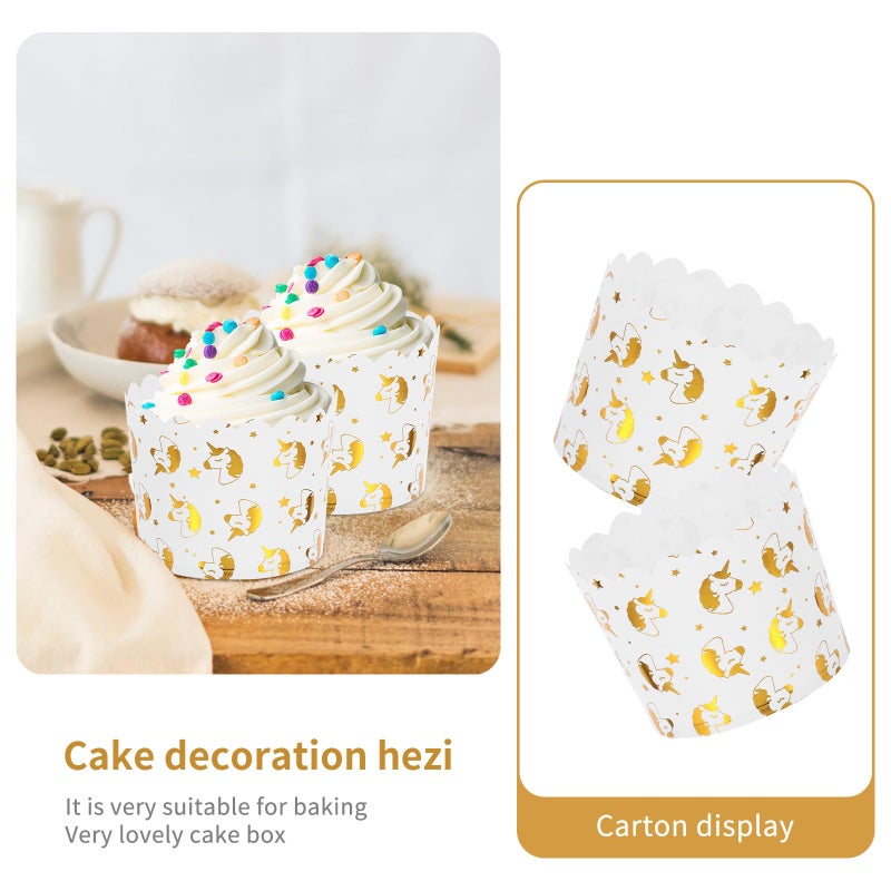 Disposable Foil Baking Cups 50 Pcs Muffin Liners With 14 Gold Foil Fantasy Creature Designs - Image 4