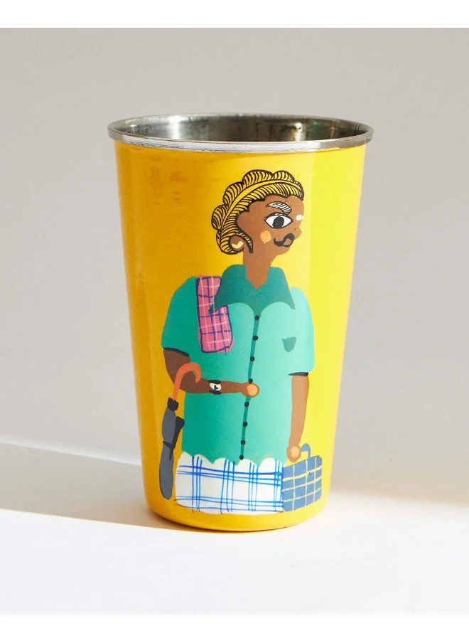 Chumbak Lungi Man Steel Tumbler - Large, 400ml