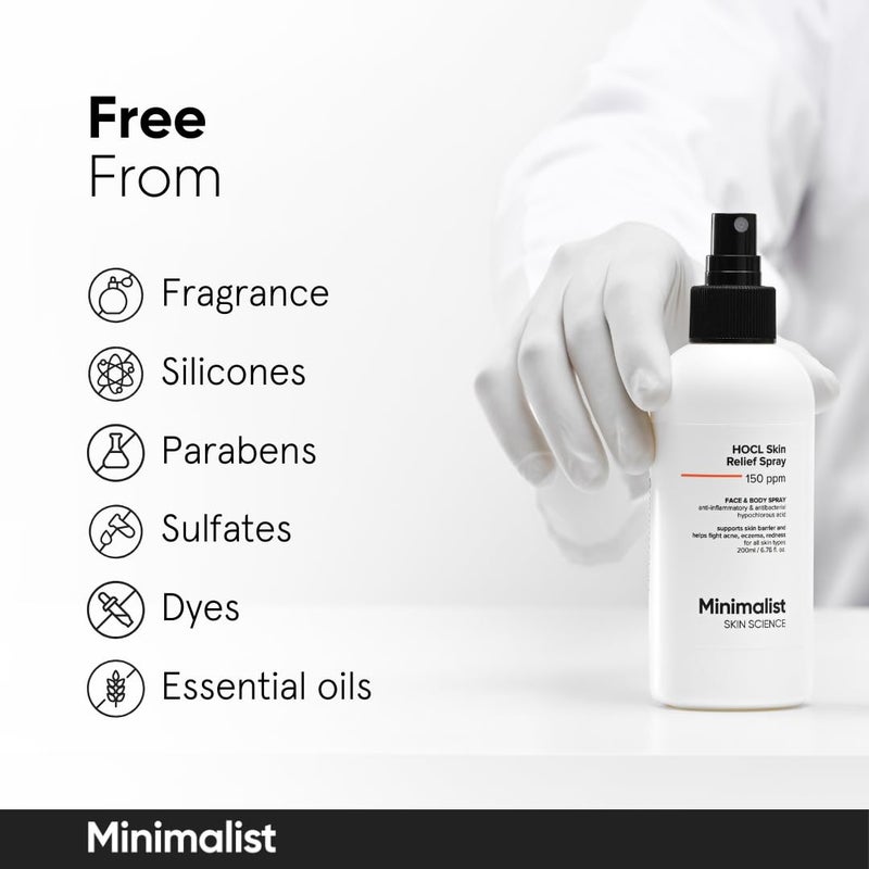 Minimalist Hypochlorous Acid Face & Body Spray for Acne, Eczema & Redness Relief | Soothes & Purifies Skin Post-Workout | Antimicrobial, Reduces Irritation | Gentle HOCl Formula for All | 7.44 fl oz - Image 5