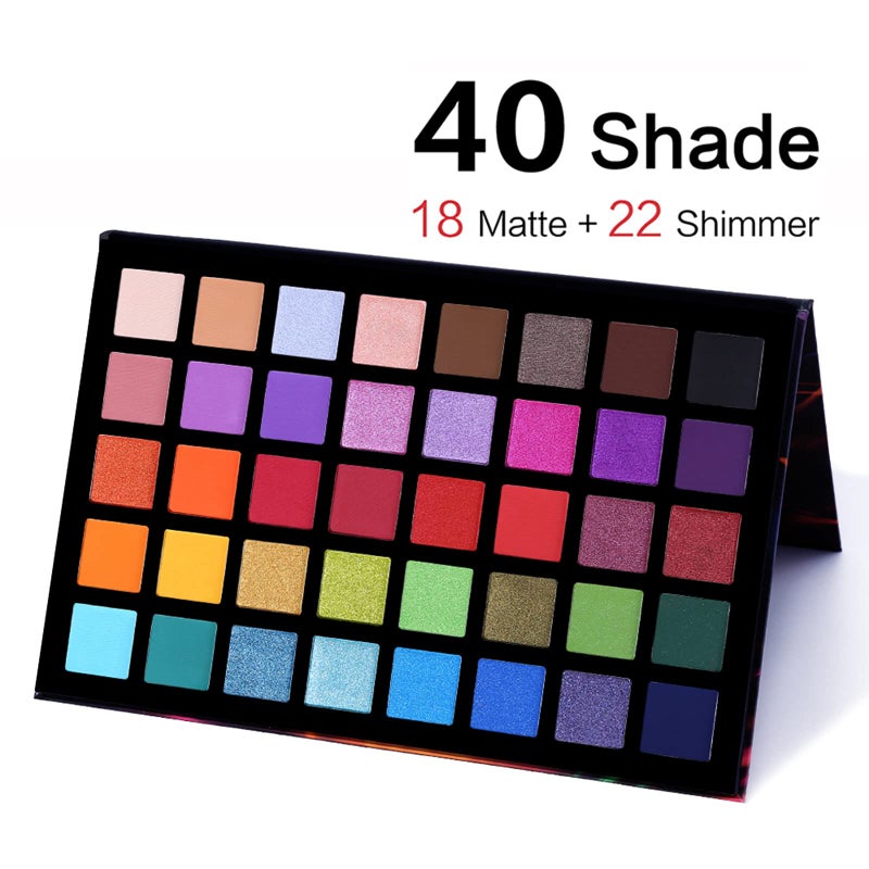 UCANBE Spotlight Eyeshadow Palette Professional 40 Color Eye Shadow Matte Shimmer Makeup Pallet Highly Pigmented Colorful Powder Long Lasting Waterproof Eye Shadow - Image 2