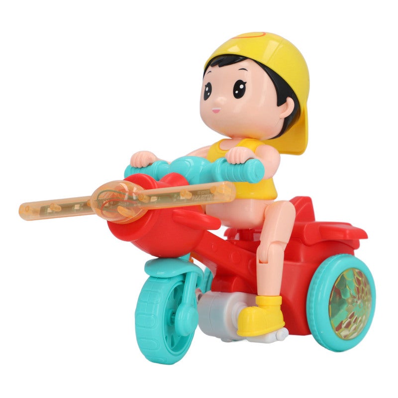 Electric Tricycle Toy Red 360-Degree Rotating Front Sturdy Safe Material - Musical Sensory Lights Removable Buildable Parts for Toddler Indoor Outdoor Play - Image 4